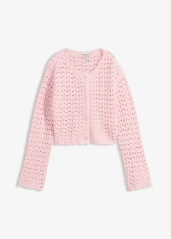 bonprix Gilet en maille ajourée|Femme Maille|Pulls & Gilets