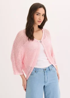 Femme bonprix Maille|Pulls & Gilets|Gilet en maille ajourée