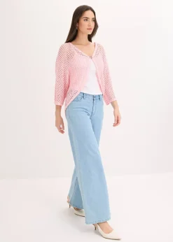 Femme bonprix Maille|Pulls & Gilets|Gilet en maille ajourée