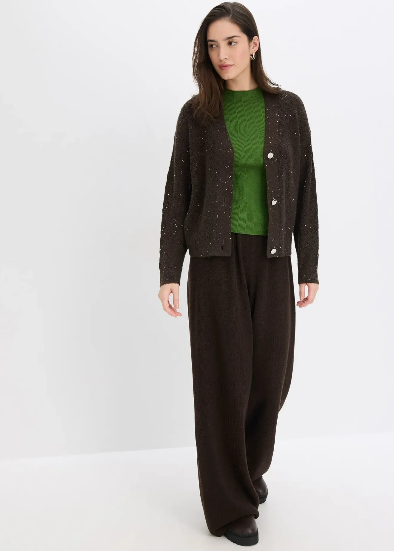 bonprix Gilet en maille ajourée|Femme Maille|Pulls & Gilets