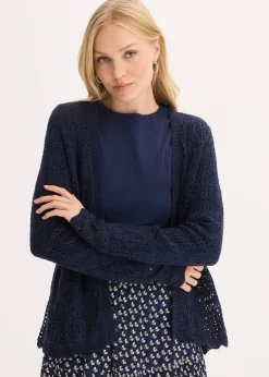 bonprix Gilet en maille ajourée|Femme Maille|Pulls & Gilets