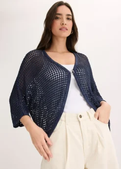 bonprix Gilet en maille ajourée|Femme Maille|Pulls & Gilets