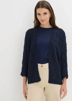 bonprix Gilet en maille ajourée|Femme Maille|Pulls & Gilets