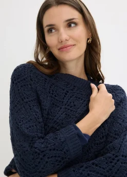 bonprix Gilet en maille ajourée|Femme Maille|Pulls & Gilets