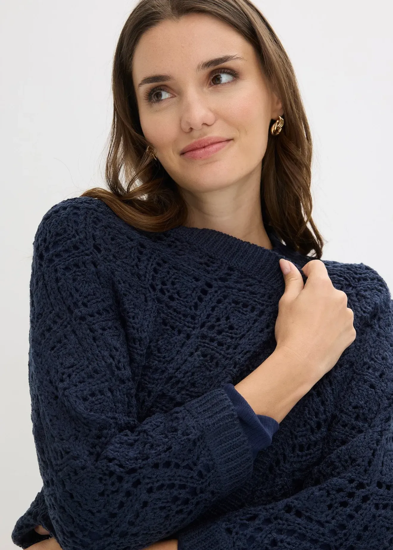 bonprix Gilet en maille ajourée|Femme Maille|Pulls & Gilets