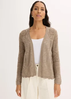 bonprix Gilet en maille ajourée|Femme Maille|Pulls & Gilets