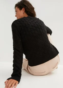 bonprix Gilet en maille ajourée|Femme Maille|Pulls & Gilets