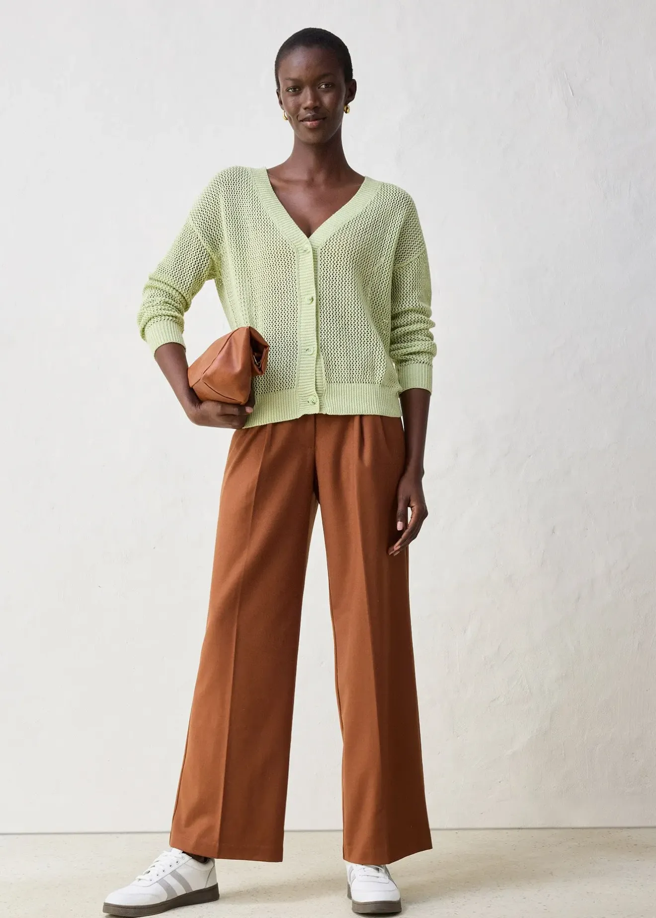 Femme bonprix Maille|Premium|Gilet en maille ajourée