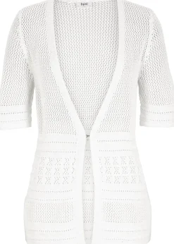 bonprix Gilet en maille ajourée|Femme Maille|Pulls & Gilets