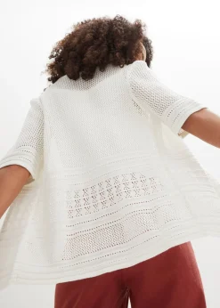 bonprix Gilet en maille ajourée|Femme Maille|Pulls & Gilets