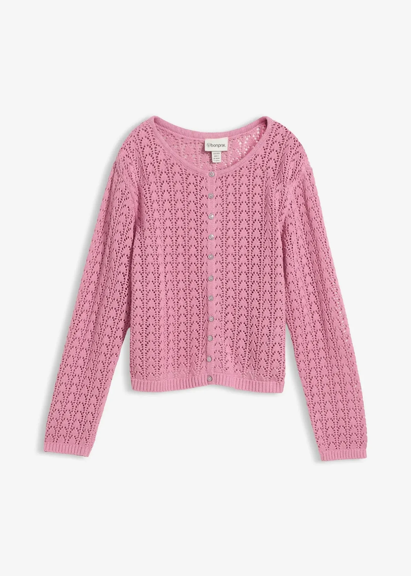 bonprix Gilet en maille ajourée 100% coton|Femme Maille|Pulls & Gilets