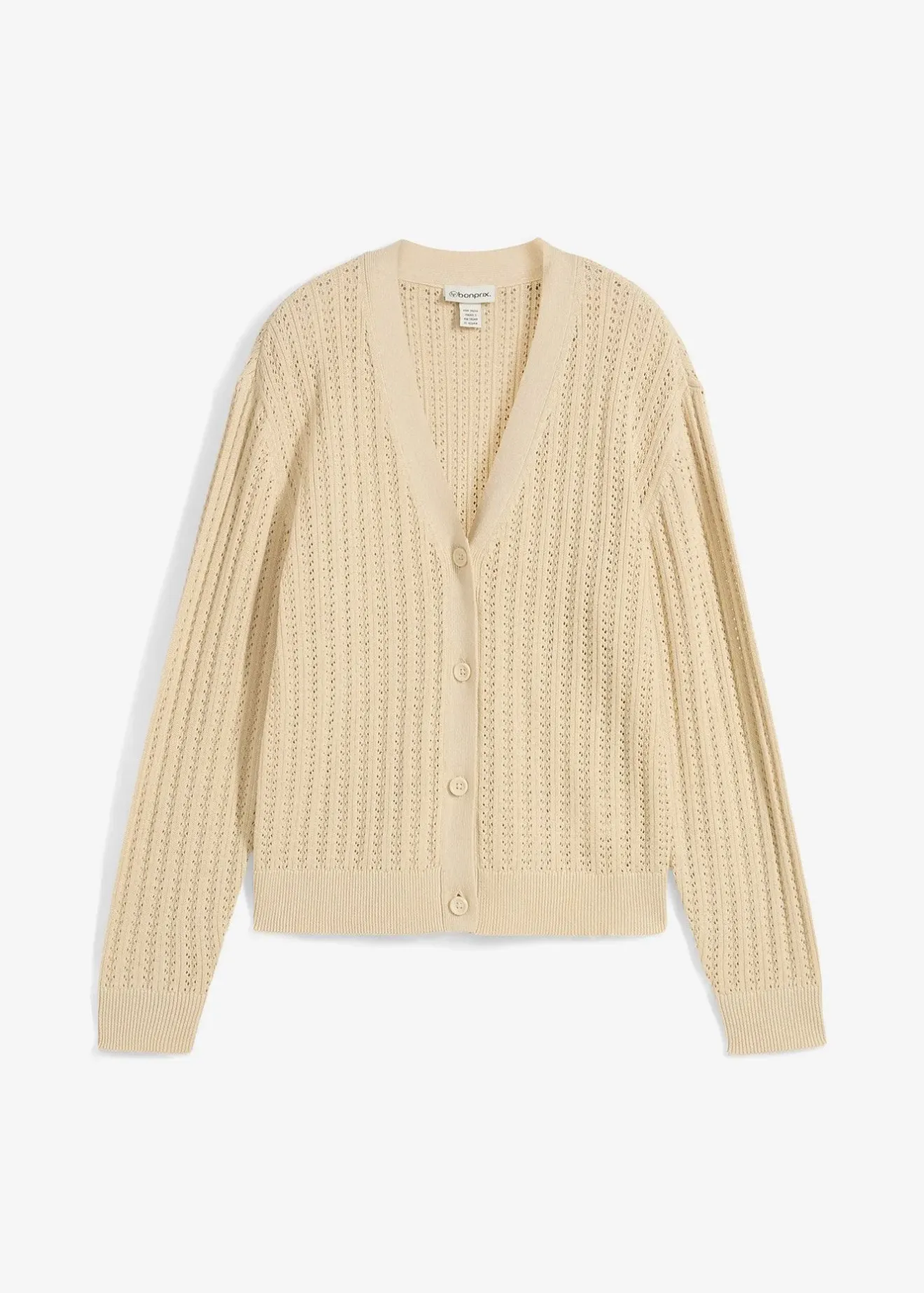 bonprix Gilet en maille ajourée avec lin|Femme Maille|Premium