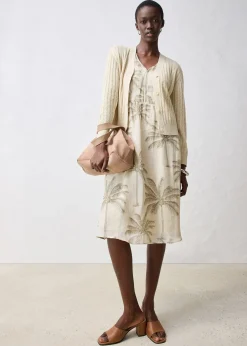 bonprix Gilet en maille ajourée avec lin|Femme Maille|Premium