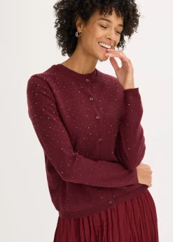 bonprix Gilet en maille avec strass|Femme Maille|Pulls & Gilets