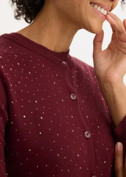 bonprix Gilet en maille avec strass|Femme Maille|Pulls & Gilets