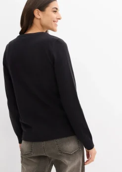 bonprix Gilet en maille, col rond|Femme Maille|Basiques