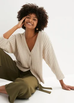 bonprix Gilet en maille coupe boxy|Femme Maille|Pulls & Gilets