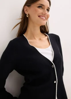 bonprix Gilet en maille côtelée|Femme Maille|Pulls & Gilets