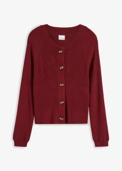 bonprix Gilet en maille côtelée, viscose majoritaire|Femme Maille|Pulls & Gilets