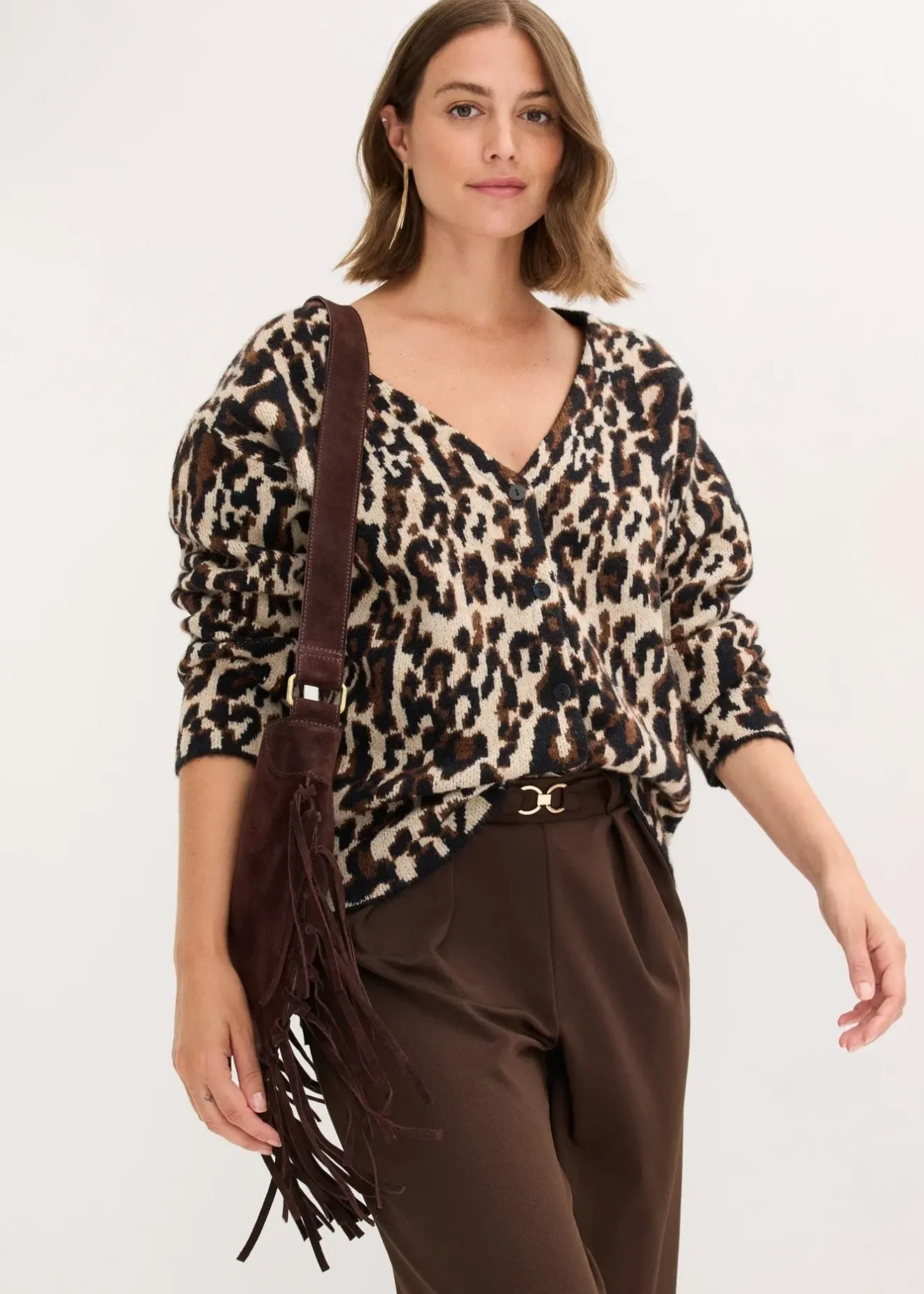 bonprix Gilet en maille Jacquard|Femme Maille|Pulls & Gilets