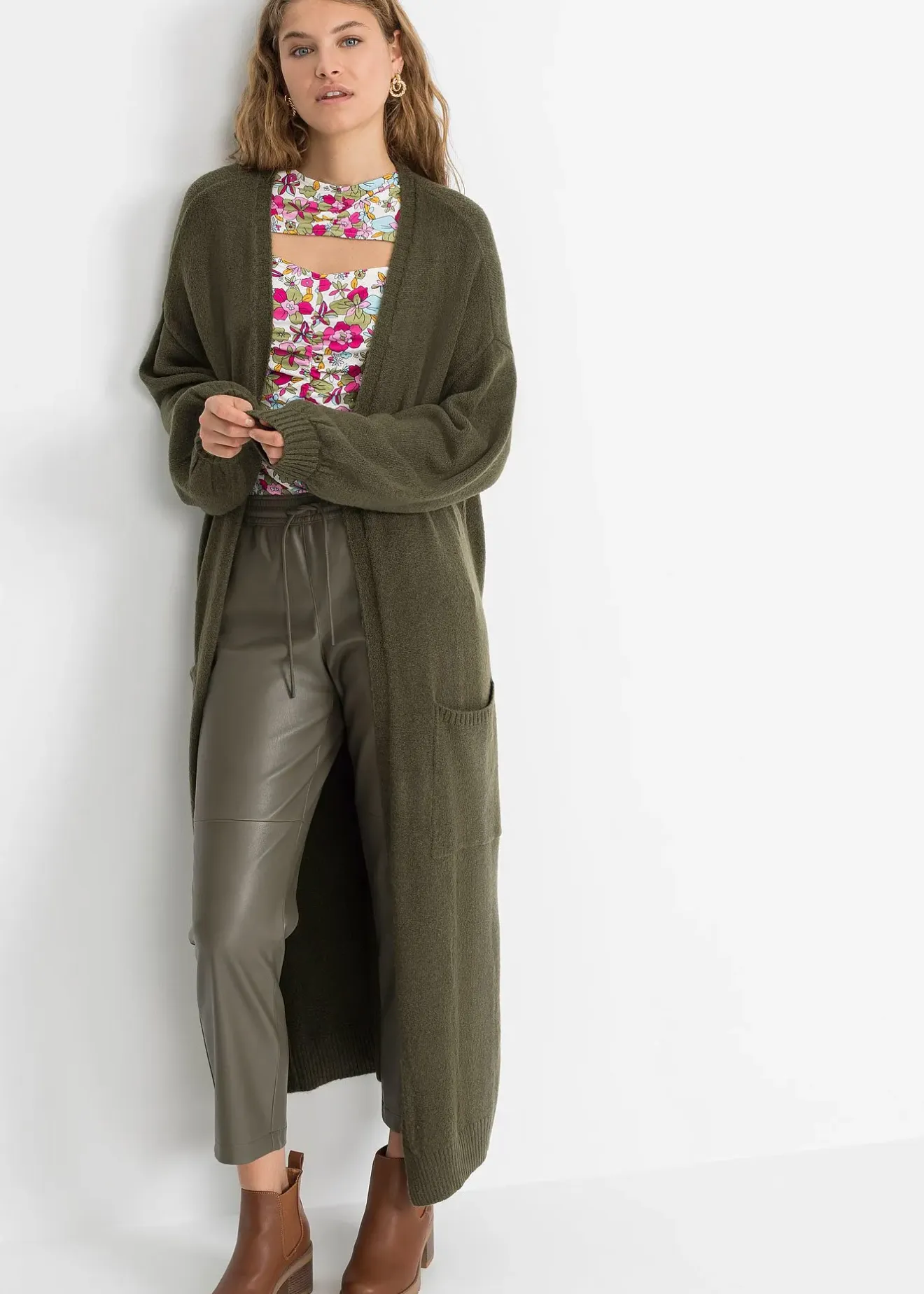 bonprix Gilet en maille oversize longueur midi|Femme Maille|Pulls & Gilets