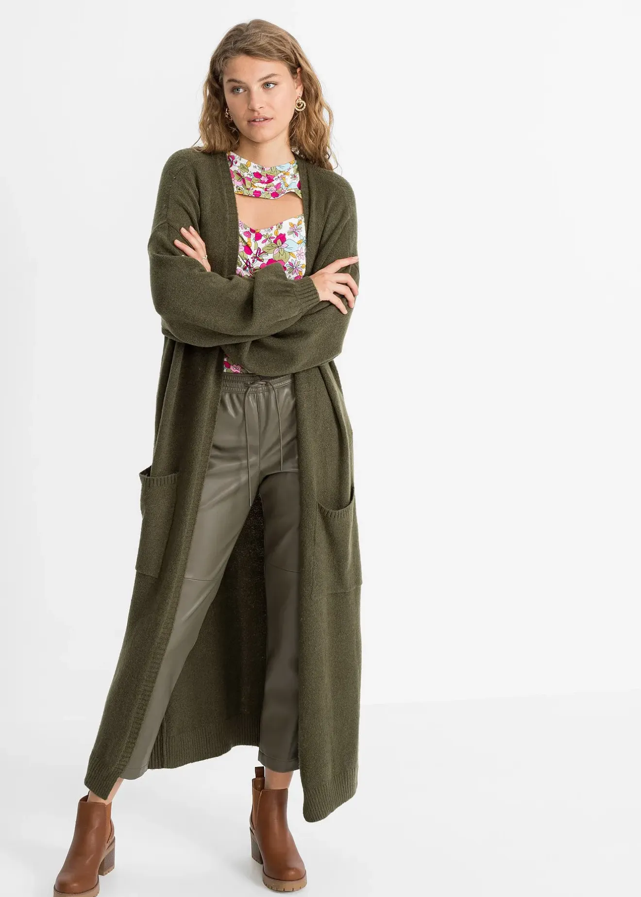 bonprix Gilet en maille oversize longueur midi|Femme Maille|Pulls & Gilets