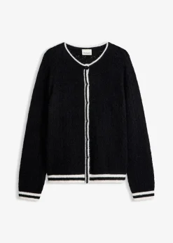 bonprix Gilet en maille poilue ajourée|Femme Maille|Pulls & Gilets