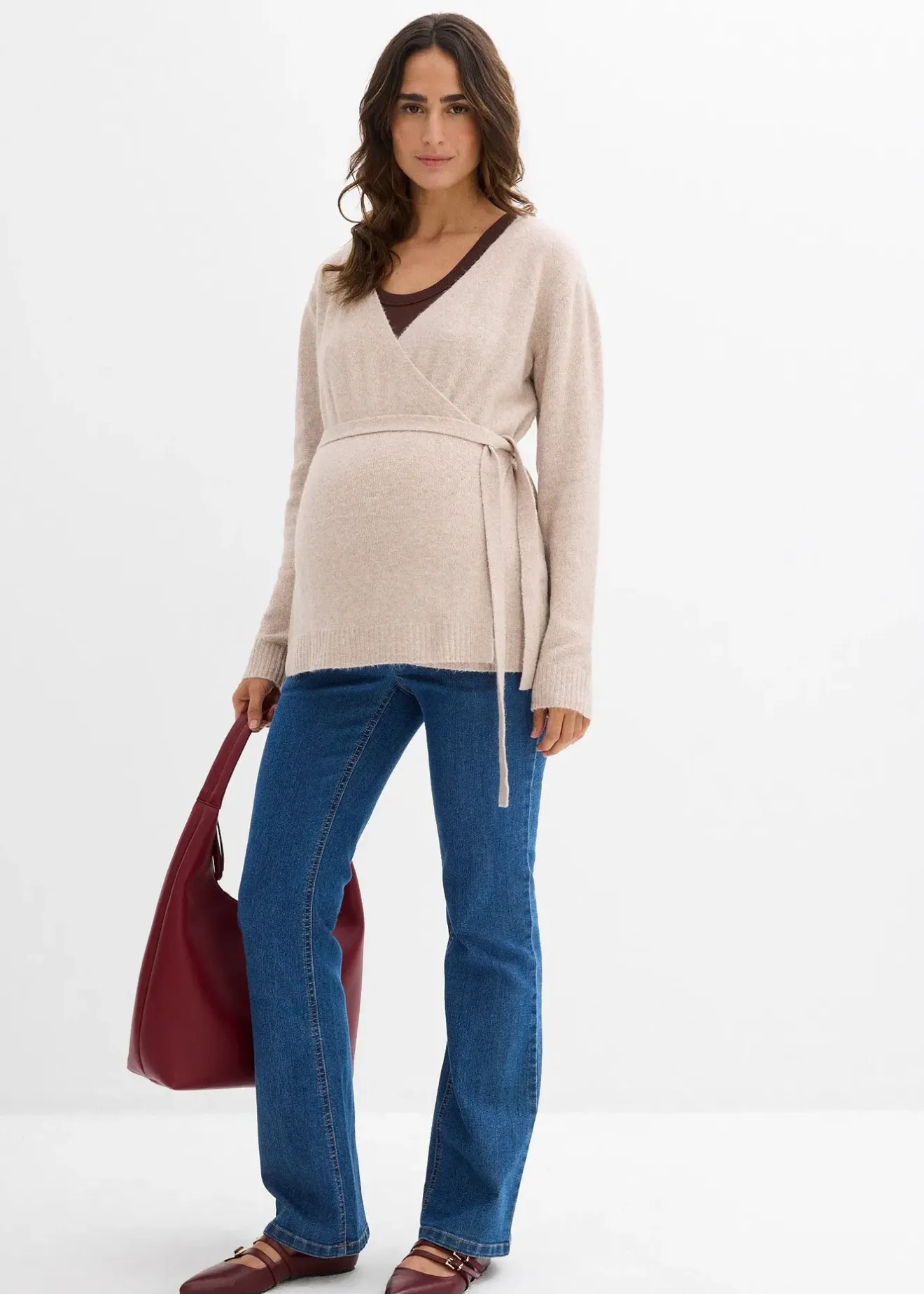 bonprix Gilet en maille pour la grossesse et après|Femme Femme Enceinte