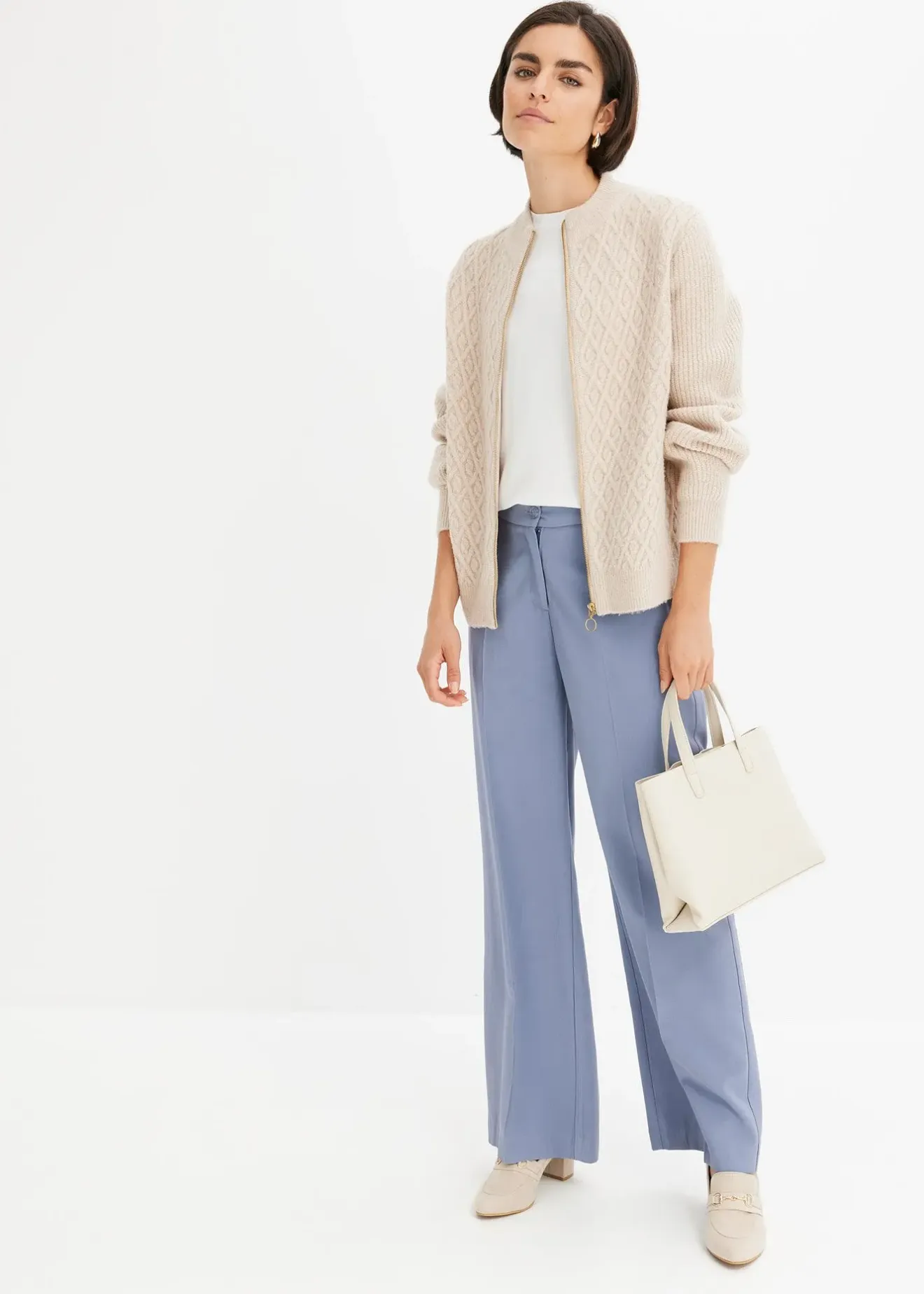 Femme bonprix Maille|Pulls & Gilets|Gilet en maille torsadée