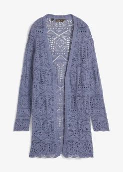 Femme bonprix Maille|Pulls & Gilets|Gilet long en maille ajourée