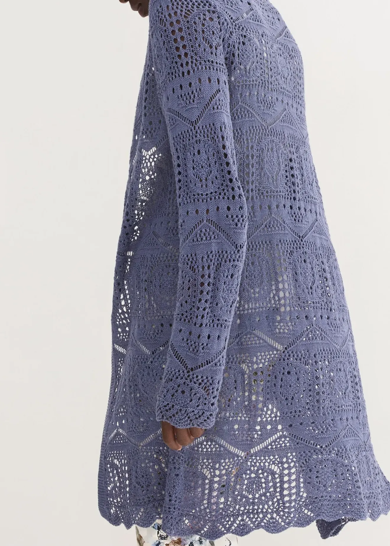 Femme bonprix Maille|Pulls & Gilets|Gilet long en maille ajourée