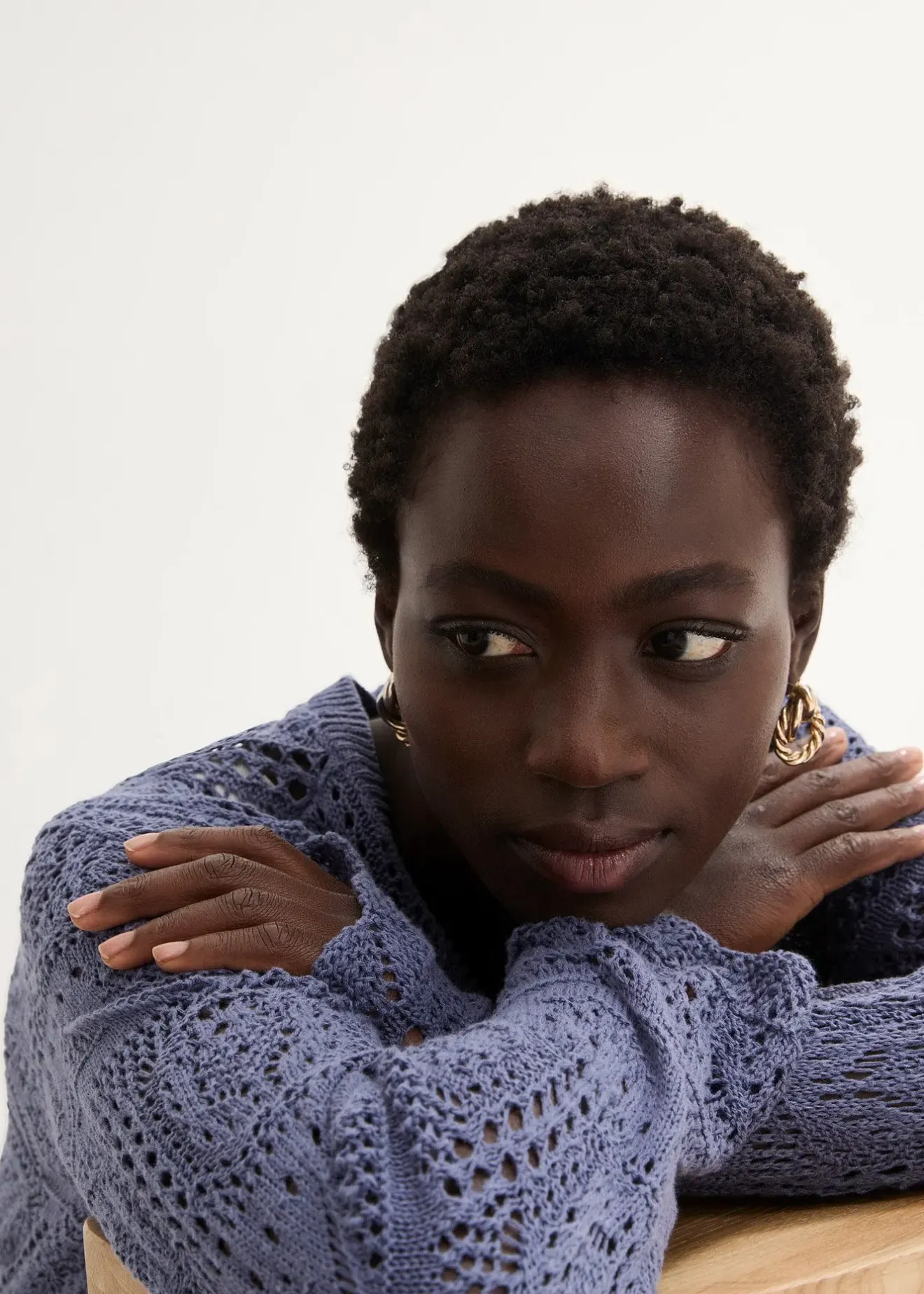 Femme bonprix Maille|Pulls & Gilets|Gilet long en maille ajourée