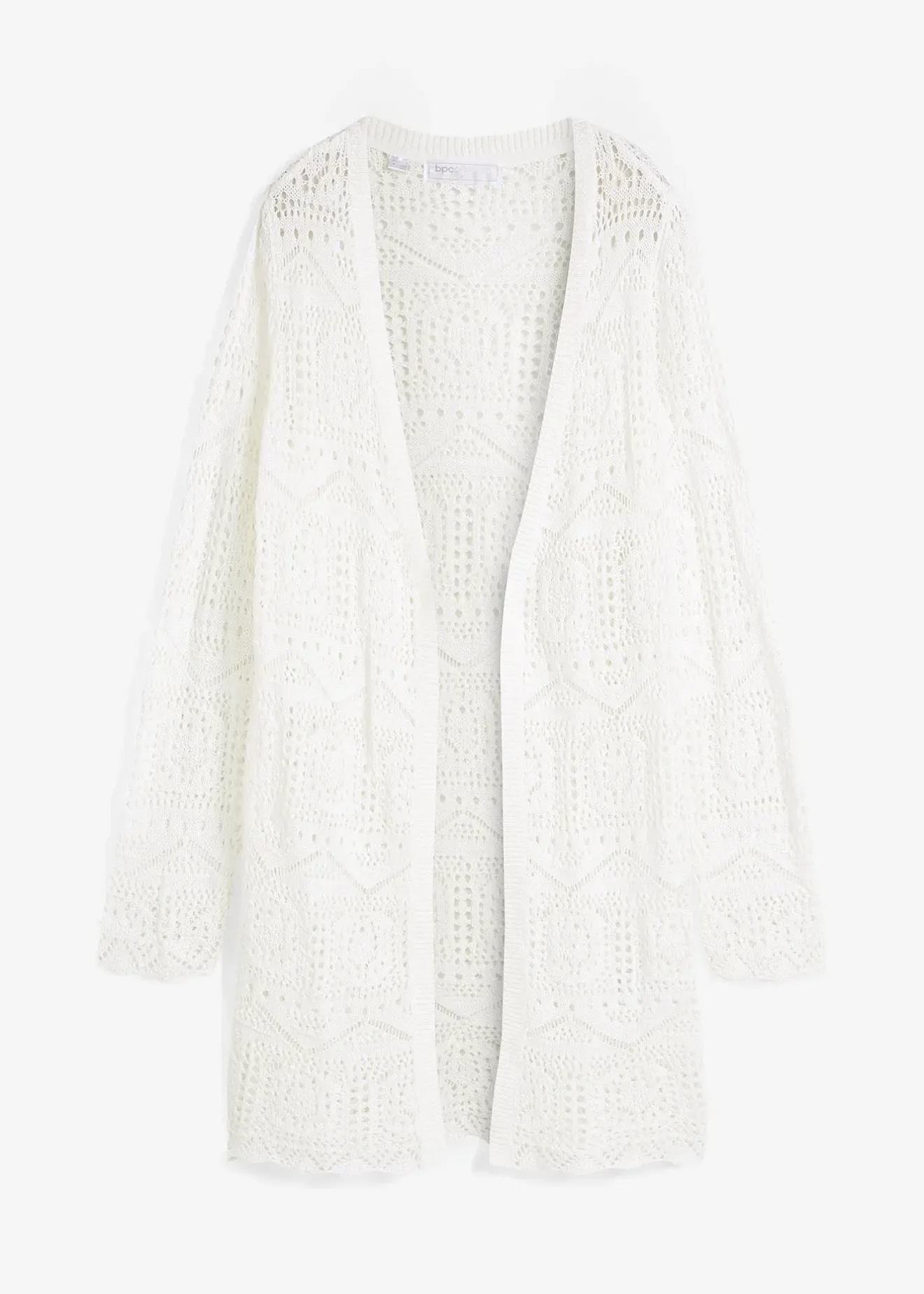 bonprix Gilet long en maille ajourée|Femme Maille|Pulls & Gilets