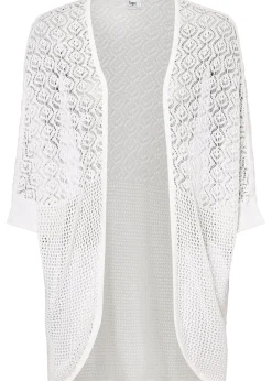 bonprix Gilet long en maille ajourée|Femme Maille|Pulls & Gilets