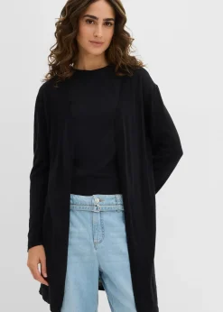 bonprix Gilet long en maille, ouvert|Femme Maille|Basiques