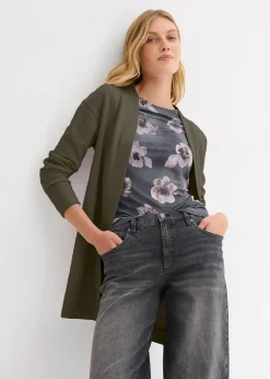 bonprix Gilet long en sweat doux|Femme Sweats