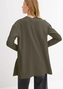 bonprix Gilet long en sweat doux|Femme Sweats