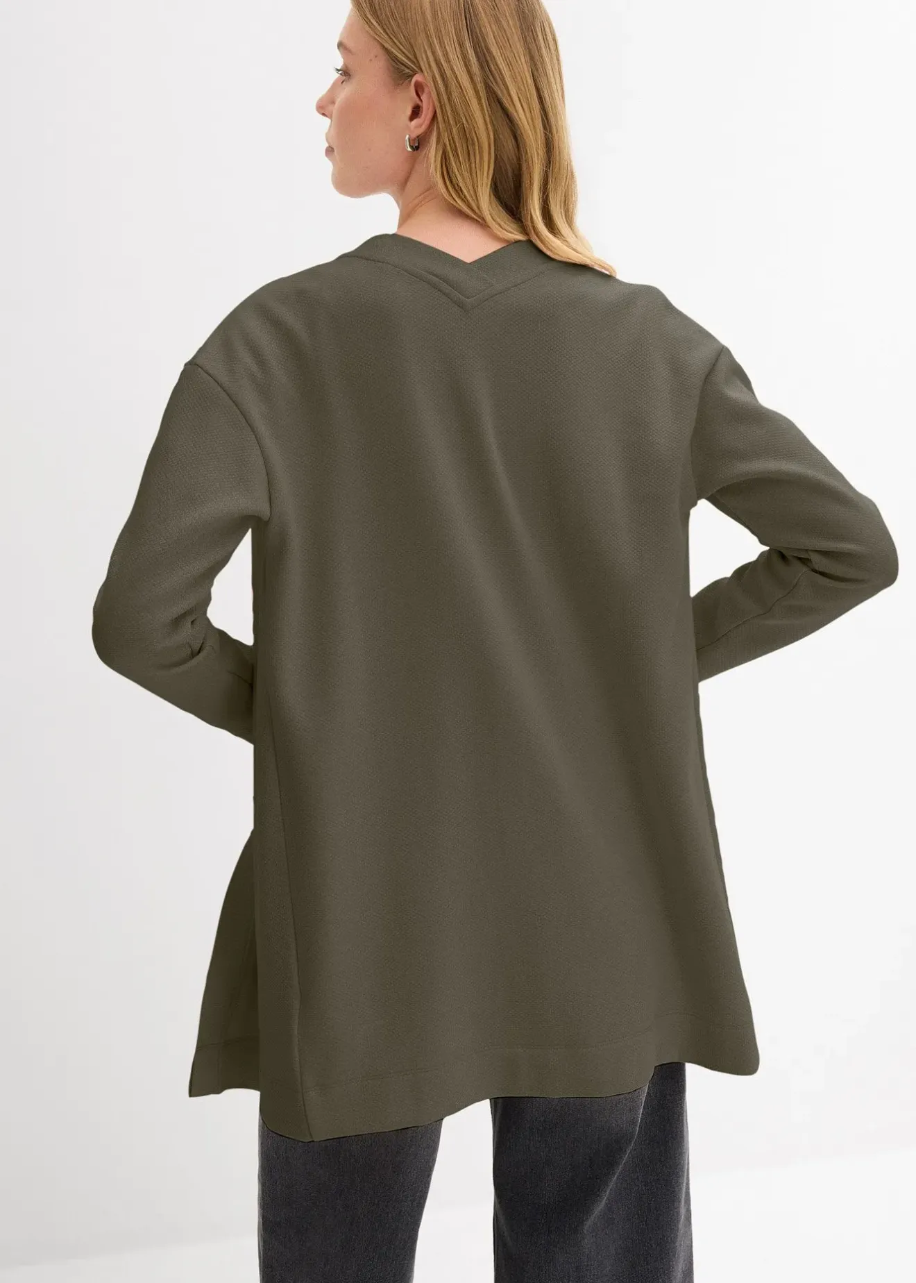 bonprix Gilet long en sweat doux|Femme Sweats