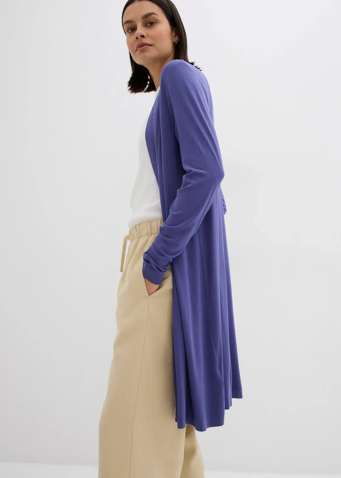 bonprix Gilet long et doux|Femme Basiques|T-Shirts & Tops