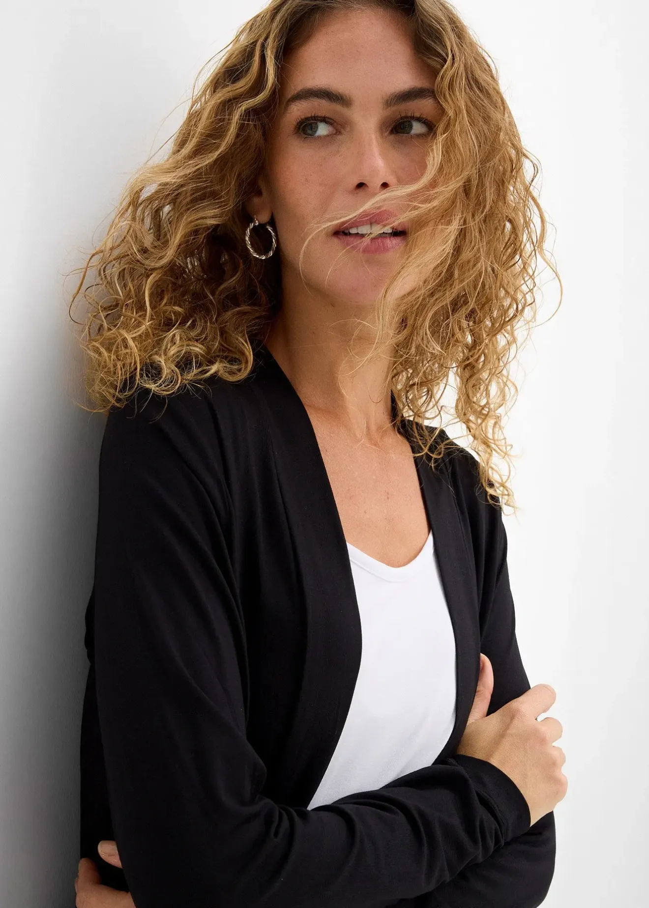 bonprix Gilet long et doux|Femme Basiques|T-Shirts & Tops