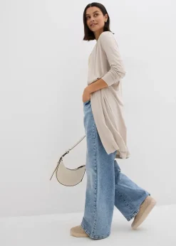 Femme bonprix Basiques|T-Shirts & Tops|Gilet long et doux