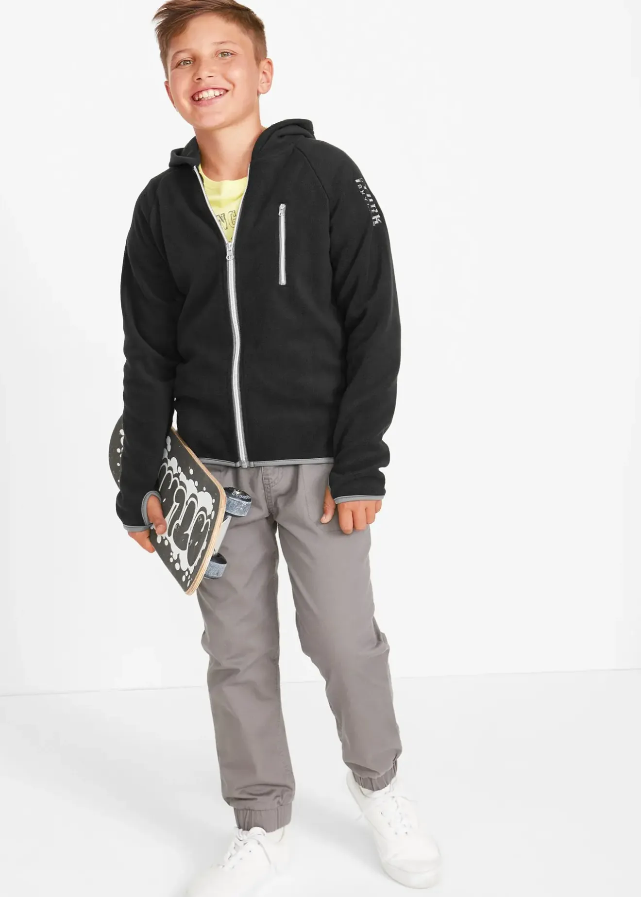 bonprix Gilet polaire à détails contrastants|Enfant Vêtements Enfant|Garçons 9-16 Ans·Vestes Outdoor