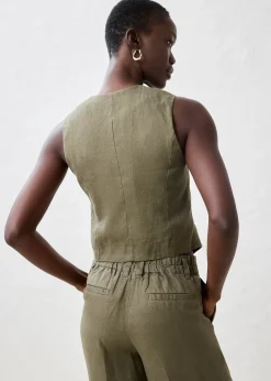 Femme bonprix Premium|Vestes & Manteaux|Gilet sans manches 100 % lin