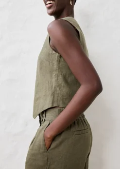 Femme bonprix Premium|Vestes & Manteaux|Gilet sans manches 100 % lin