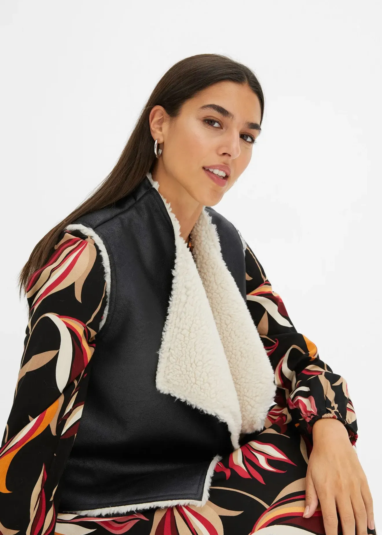 bonprix Gilet sans manches aspect peau de mouton|Femme Vestes & Manteaux