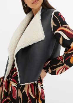 bonprix Gilet sans manches aspect peau de mouton|Femme Vestes & Manteaux