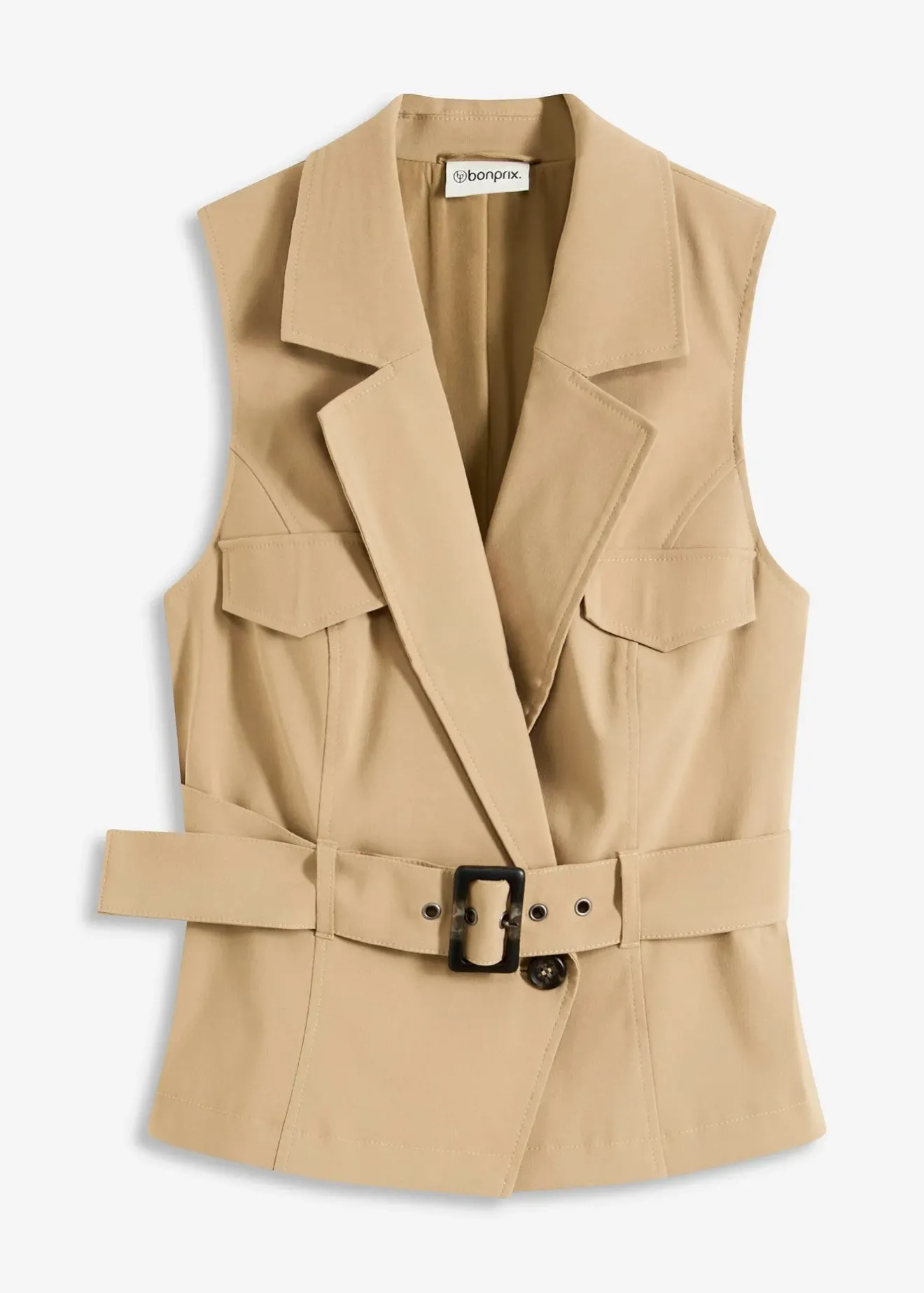 Femme bonprix Vestes & Manteaux|Gilet sans manches avec ceinture