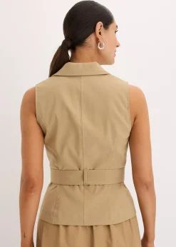 Femme bonprix Vestes & Manteaux|Gilet sans manches avec ceinture