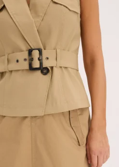 Femme bonprix Vestes & Manteaux|Gilet sans manches avec ceinture