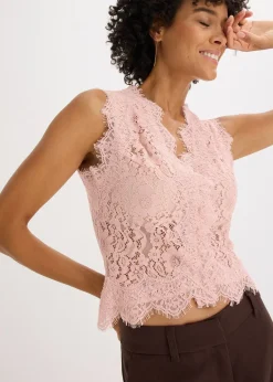 Femme bonprix Vestes & Manteaux|Gilet sans manches en dentelle